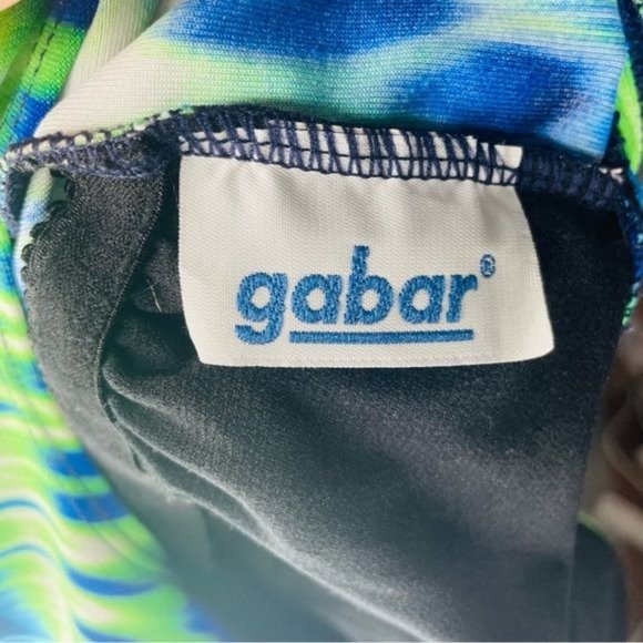 Vintage gabar bathing suit windbreaker material bottom one piece swimwear swim s - Picture 3 of 4